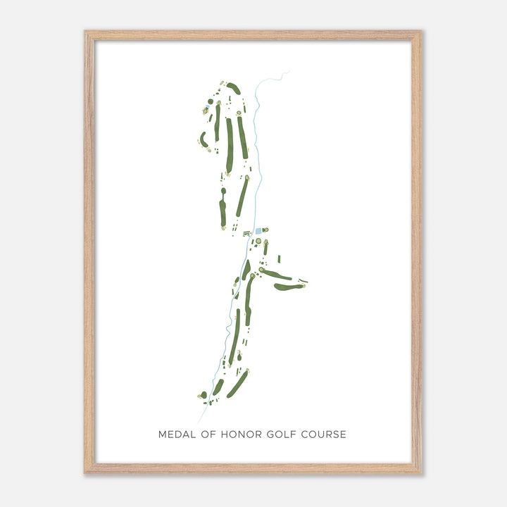 Print of Medal Of Honor Golf Course Modern Map