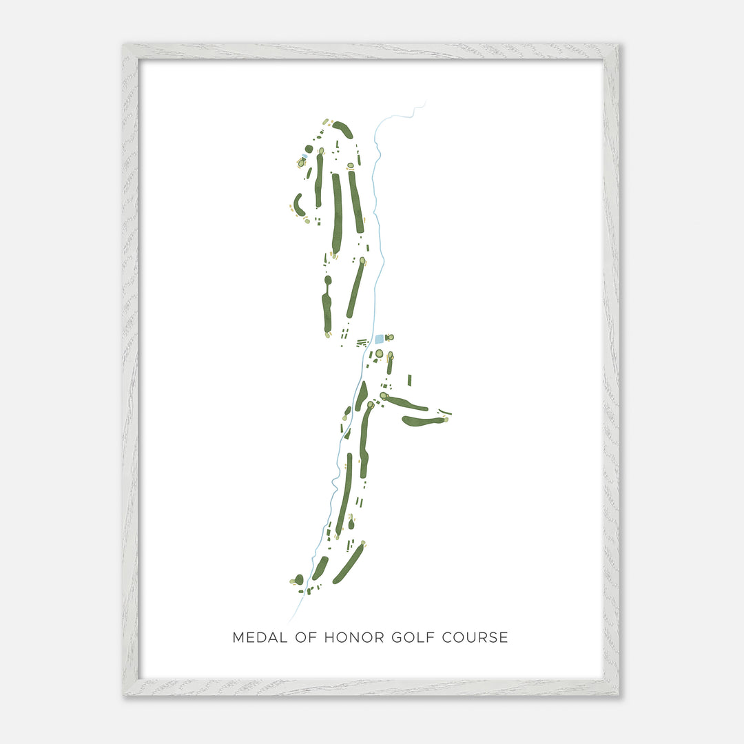 Print of Medal Of Honor Golf Course Modern Map