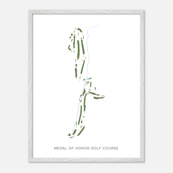 Print of Medal Of Honor Golf Course Modern Map