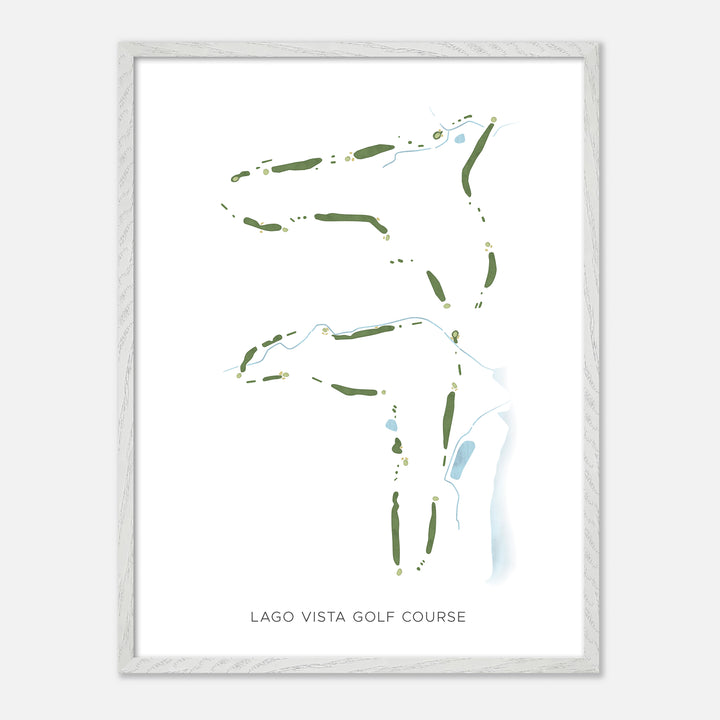 Print of Lago Vista Golf Course Modern Map