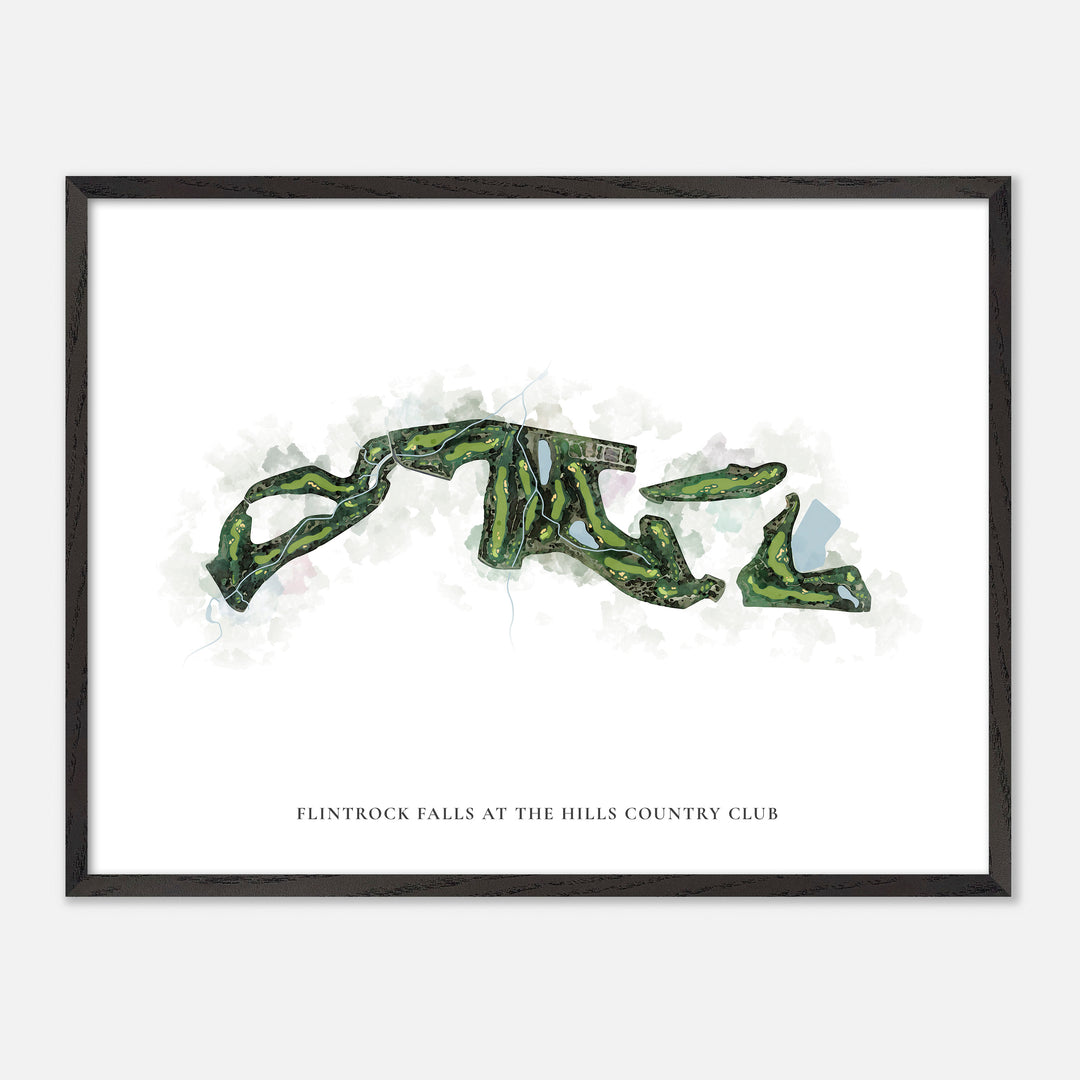 Print of Flintrock Falls At The Hills Country Club Classic Map