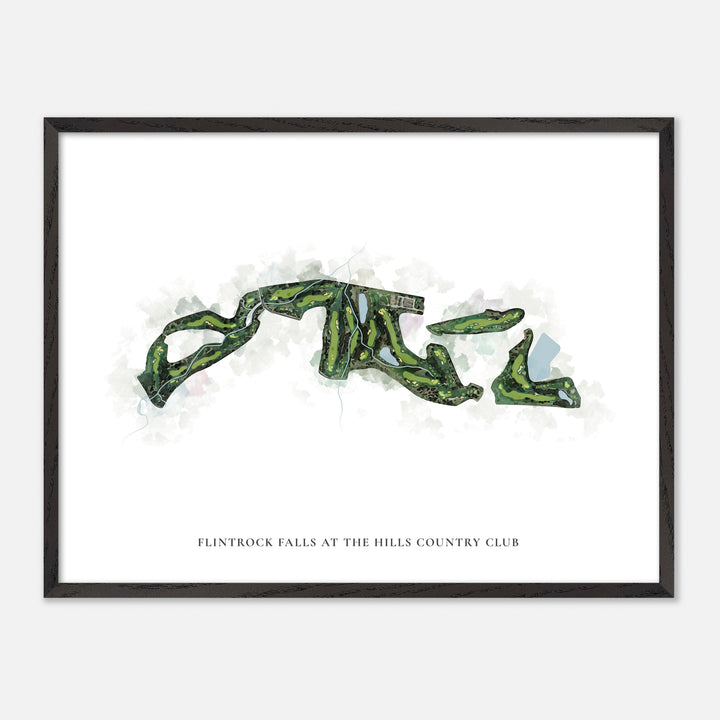 Print of Flintrock Falls At The Hills Country Club Classic Map