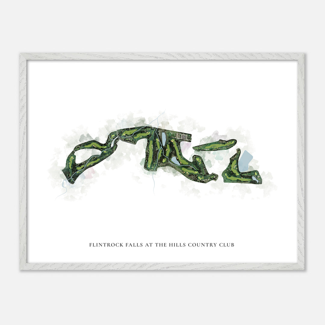Print of Flintrock Falls At The Hills Country Club Classic Map