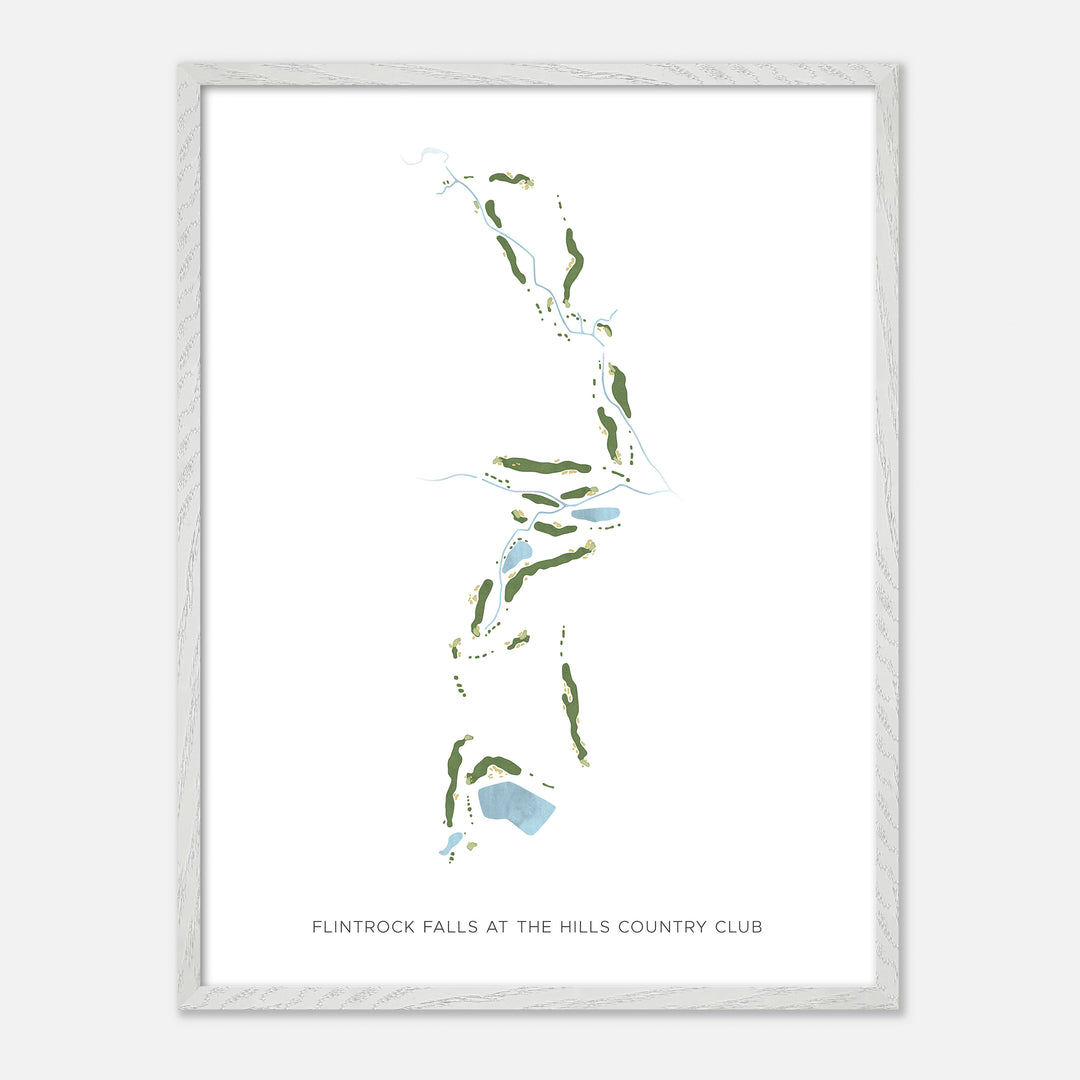 Print of Flintrock Falls At The Hills Country Club Modern Map