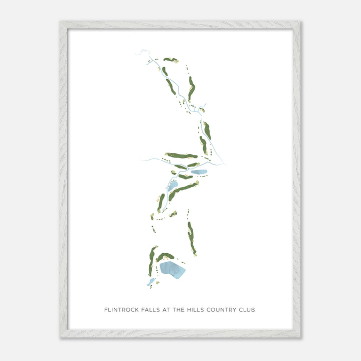 Print of Flintrock Falls At The Hills Country Club Modern Map