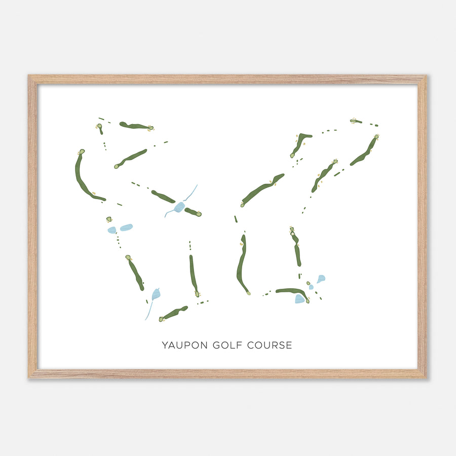 Print of Yaupon Golf Course Modern Map