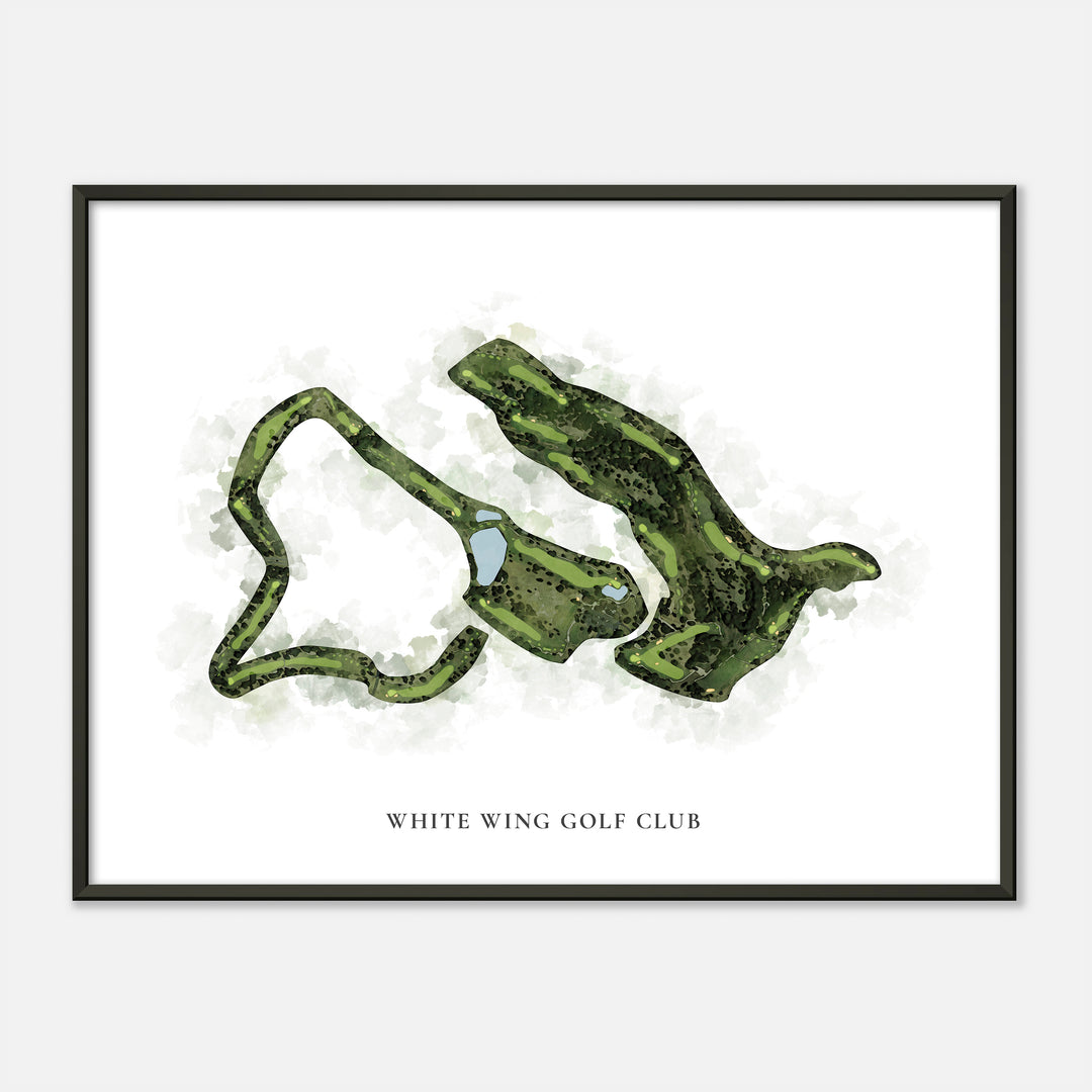 Print of White Wing Golf Club Classic Map