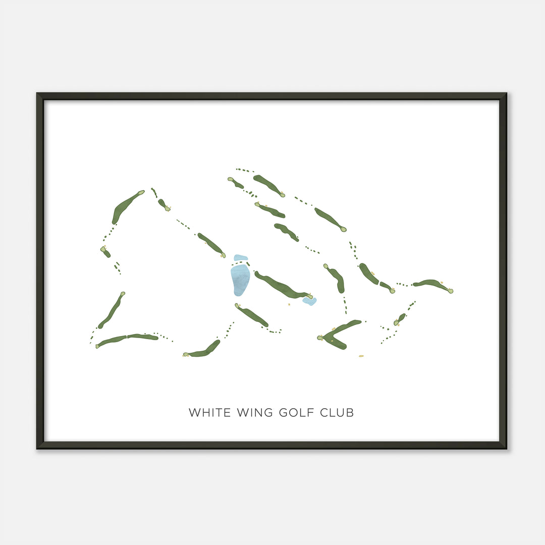 Print of White Wing Golf Club Modern Map