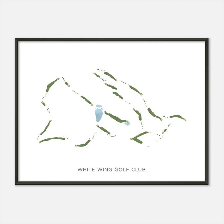 Print of White Wing Golf Club Modern Map