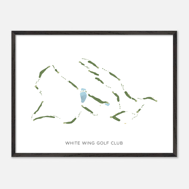 Print of White Wing Golf Club Modern Map