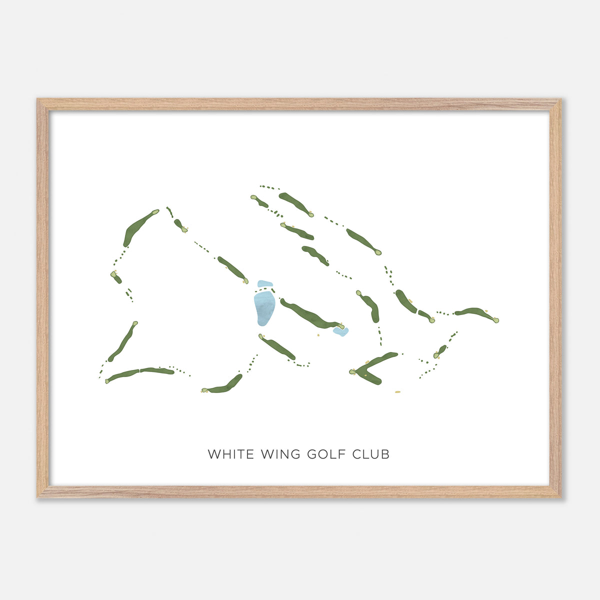 Print of White Wing Golf Club Modern Map
