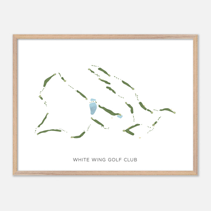 Print of White Wing Golf Club Modern Map