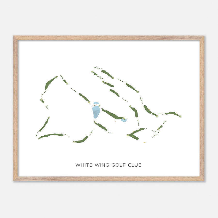 Print of White Wing Golf Club Modern Map