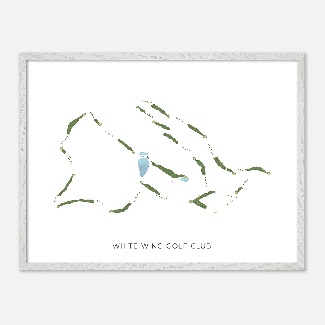 Print of White Wing Golf Club Modern Map