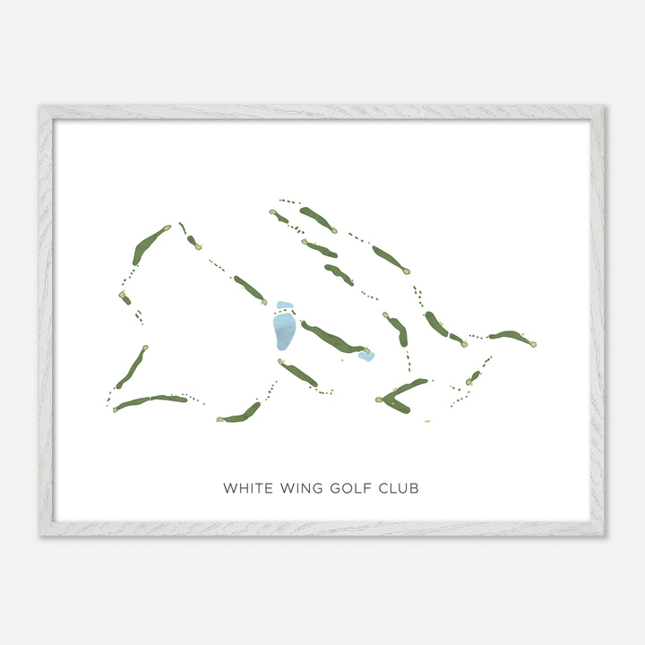 Print of White Wing Golf Club Modern Map