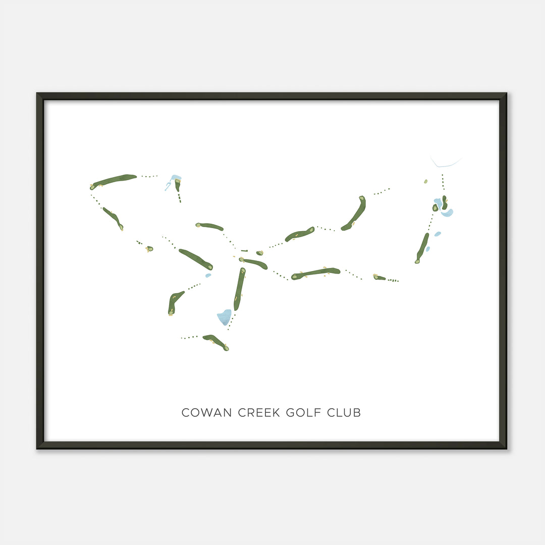 Print of Cowan Creek Golf Club Modern Map