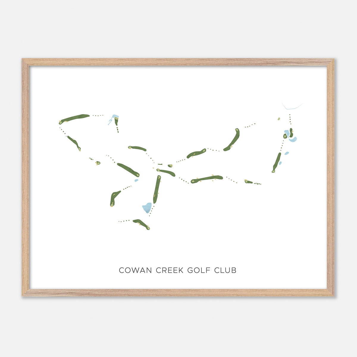 Print of Cowan Creek Golf Club Modern Map