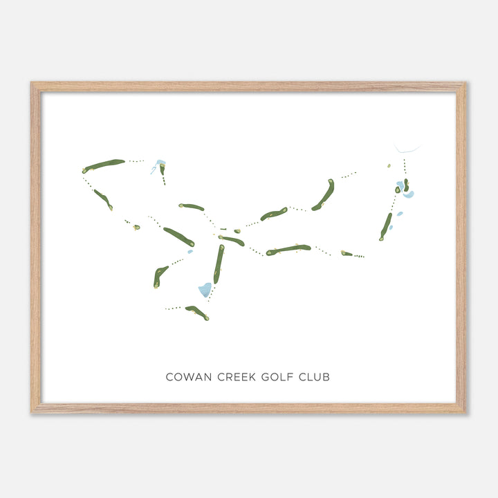 Print of Cowan Creek Golf Club Modern Map