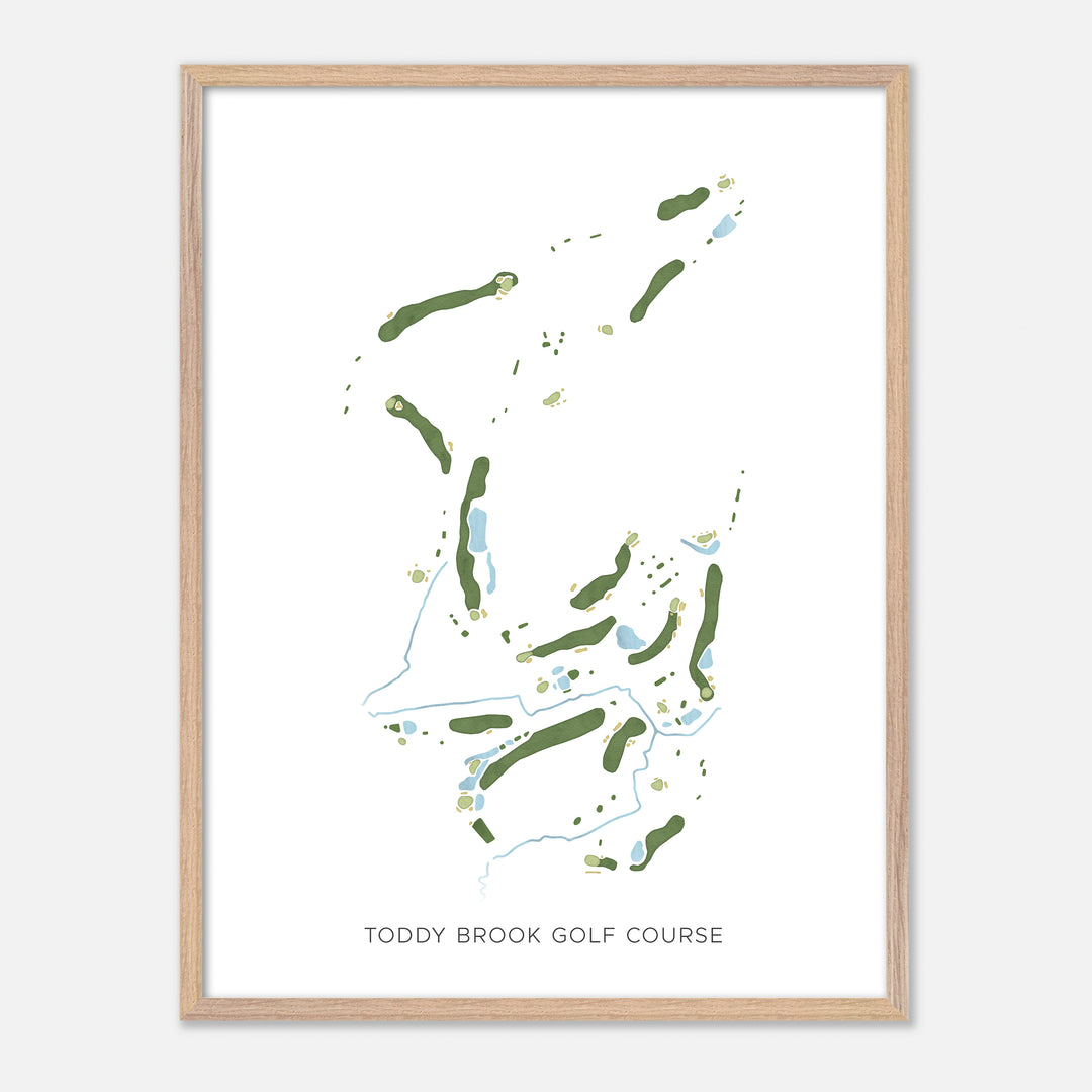 Print of Toddy Brook Golf Course Modern Map