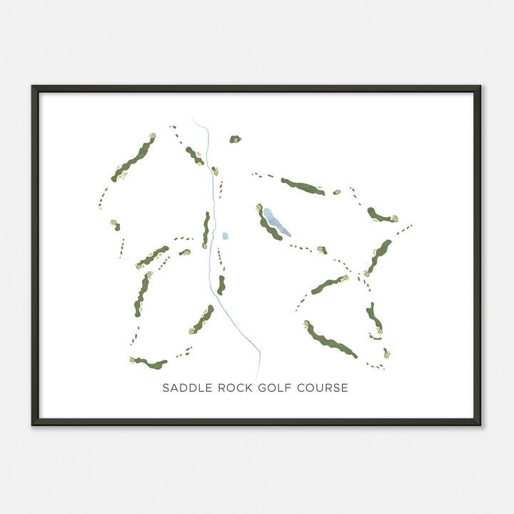 Print of Saddle Rock Golf Course Modern Map