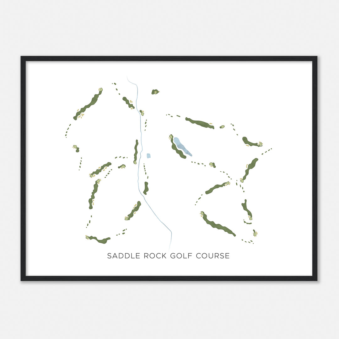 Print of Saddle Rock Golf Course Modern Map