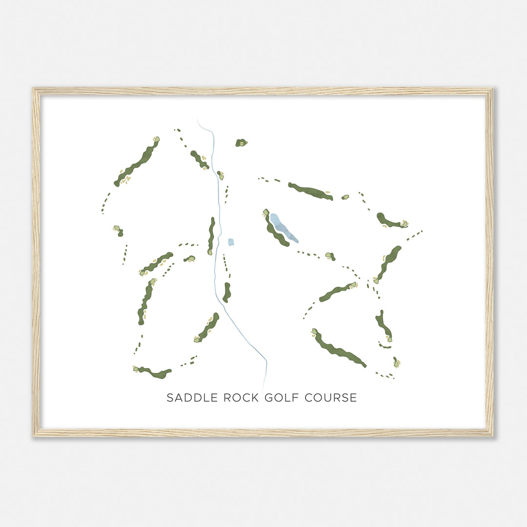 Print of Saddle Rock Golf Course Modern Map