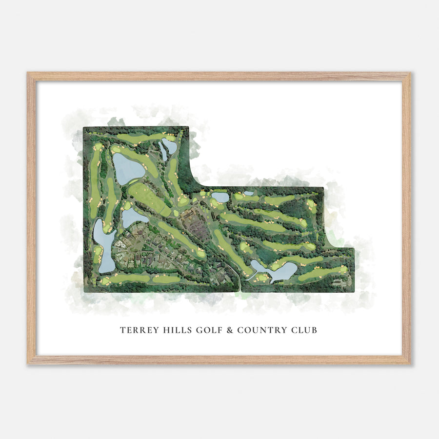 Print of Terrey Hills Golf & Country Club Classic Map