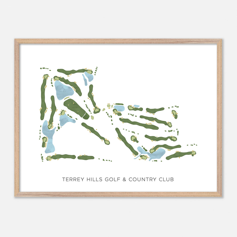 Print of Terrey Hills Golf & Country Club Modern Map