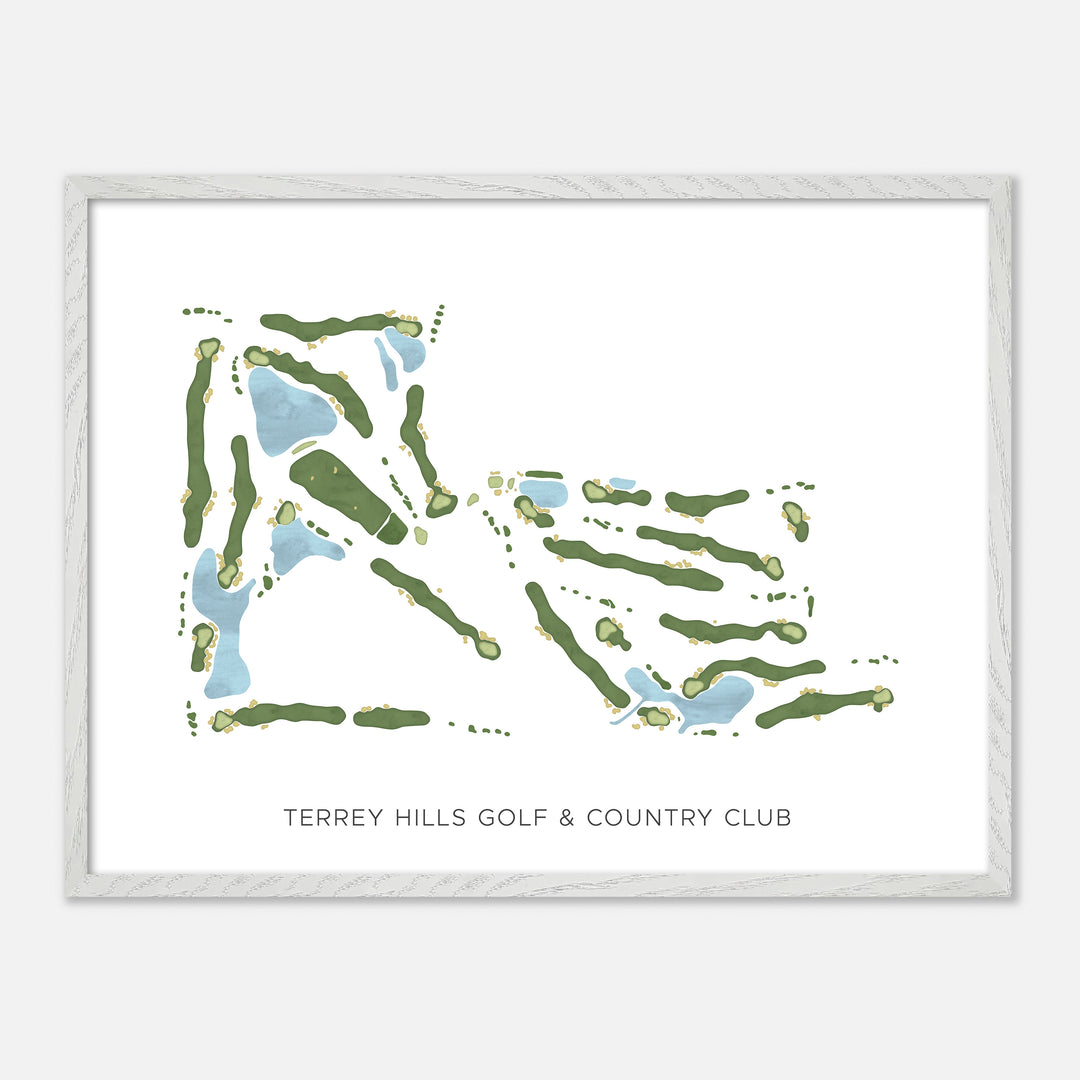 Print of Terrey Hills Golf & Country Club Modern Map