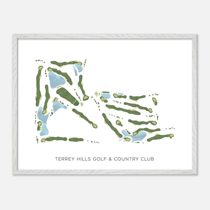 Print of Terrey Hills Golf & Country Club Modern Map