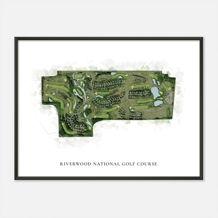 Print of Riverwood National Golf Course Classic Map