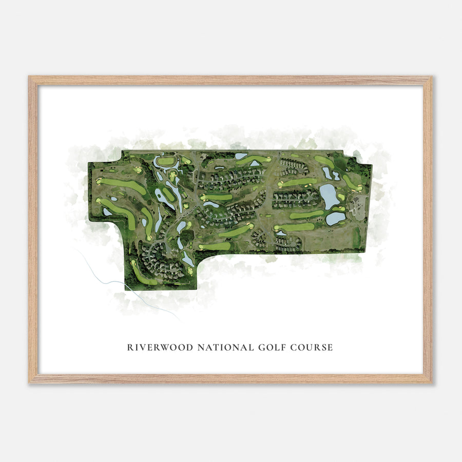 Print of Riverwood National Golf Course Classic Map