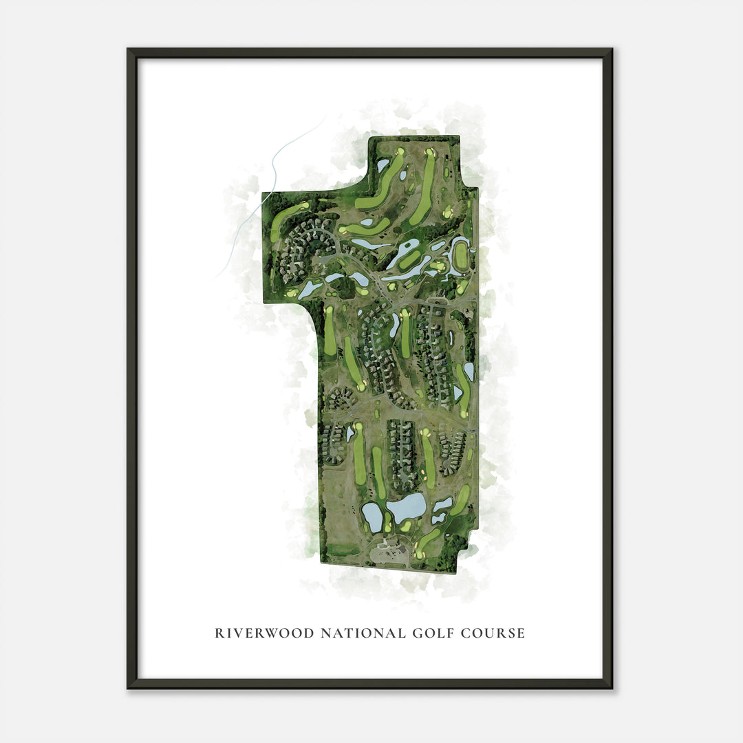 Print of Riverwood National Golf Course Classic Map