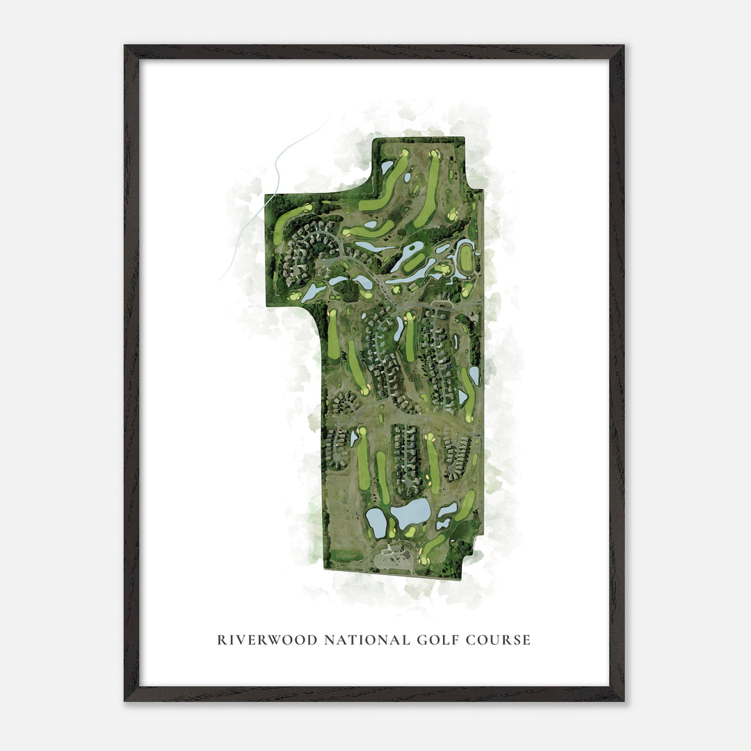 Print of Riverwood National Golf Course Classic Map