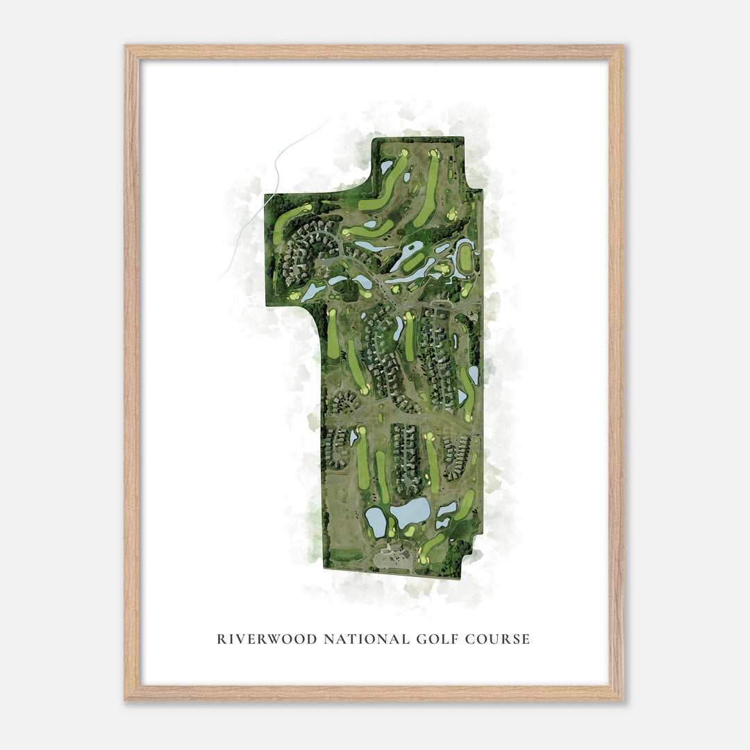 Print of Riverwood National Golf Course Classic Map
