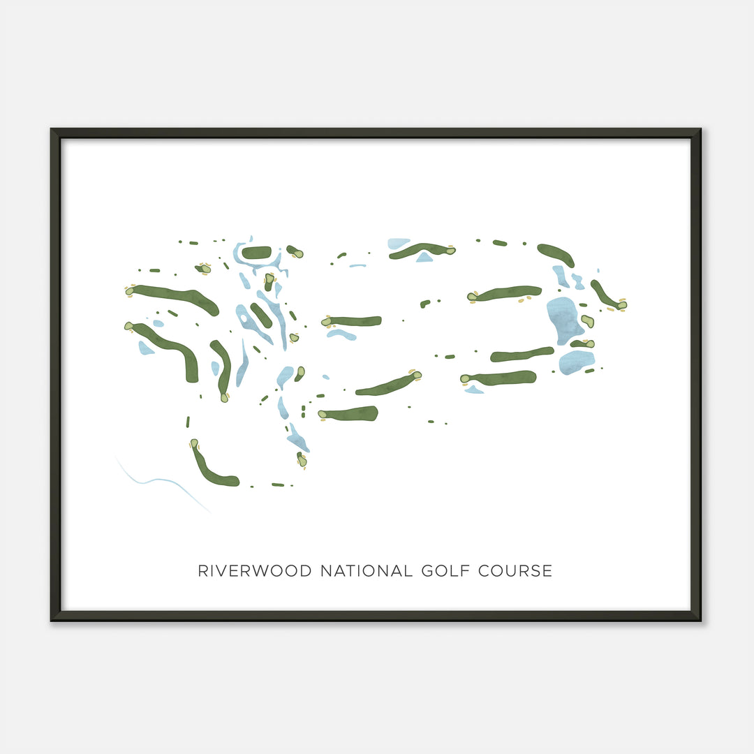 Print of Riverwood National Golf Course Modern Map