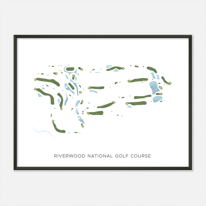 Print of Riverwood National Golf Course Modern Map