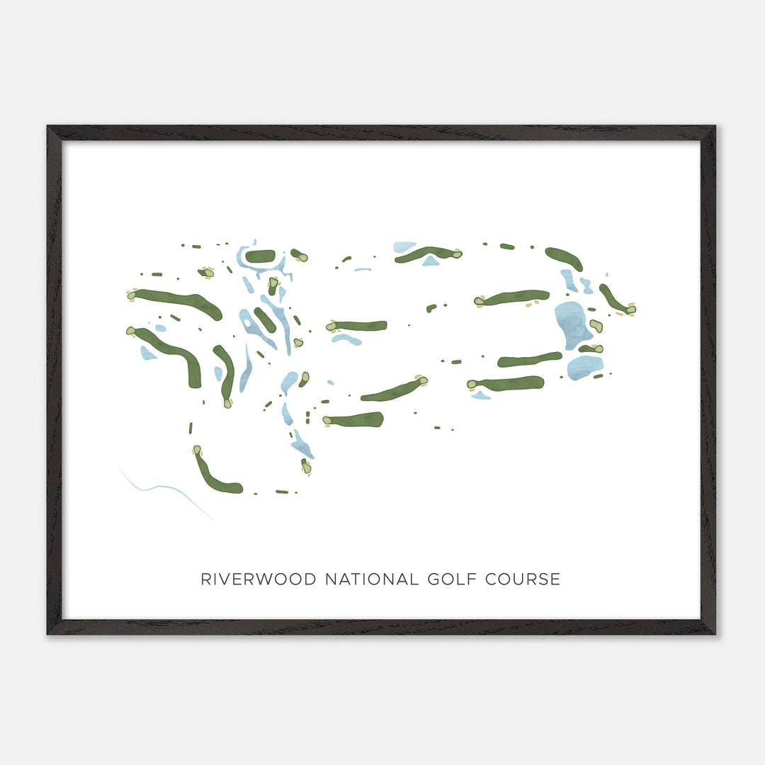 Print of Riverwood National Golf Course Modern Map