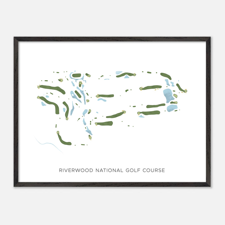 Print of Riverwood National Golf Course Modern Map