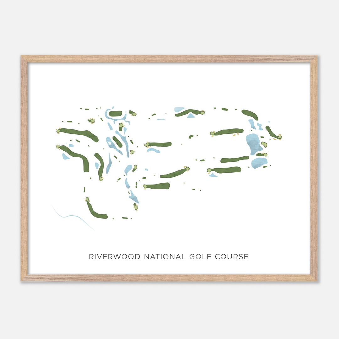 Print of Riverwood National Golf Course Modern Map