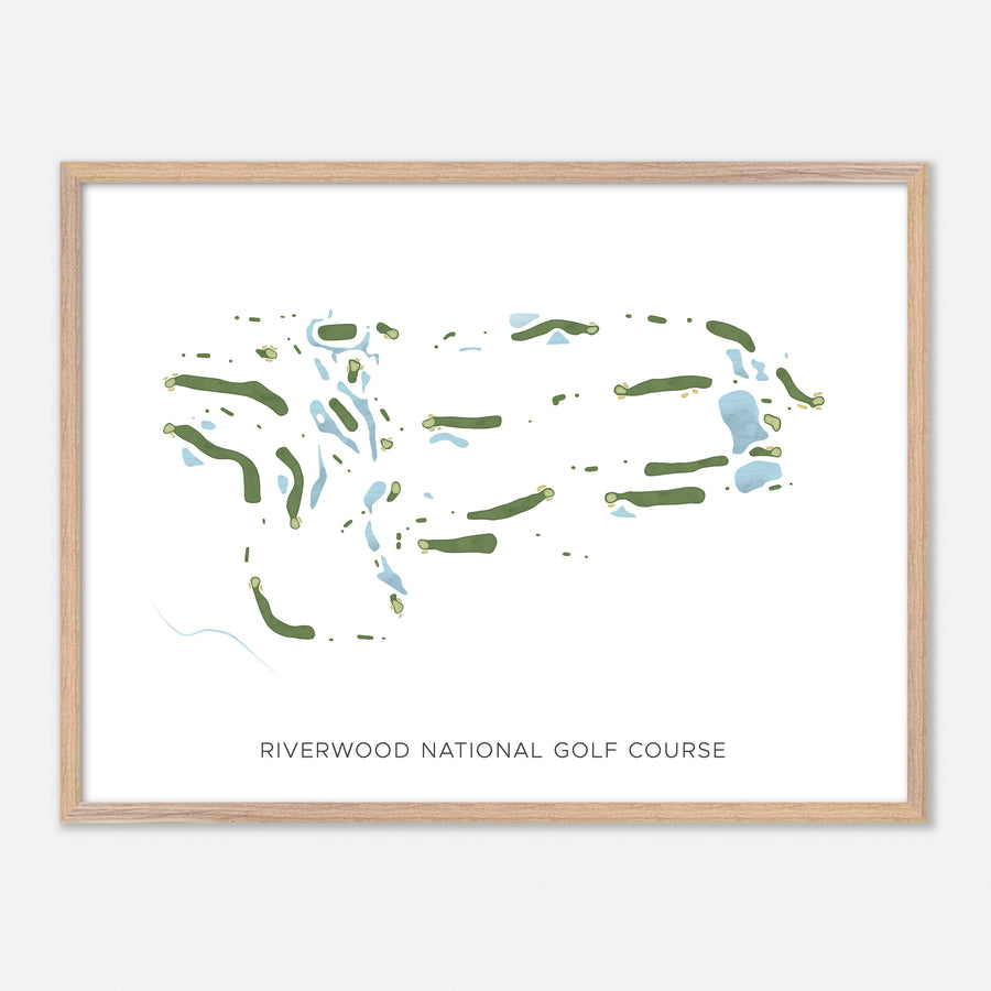 Print of Riverwood National Golf Course Modern Map