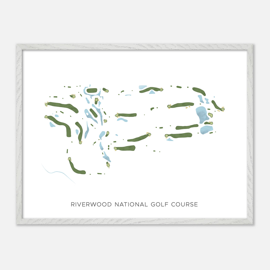 Print of Riverwood National Golf Course Modern Map