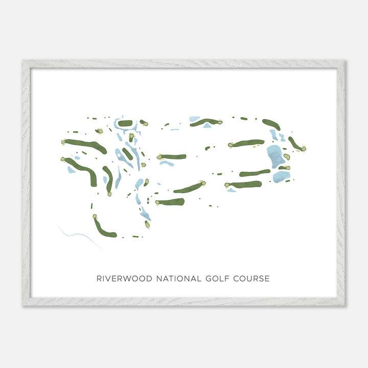 Print of Riverwood National Golf Course Modern Map