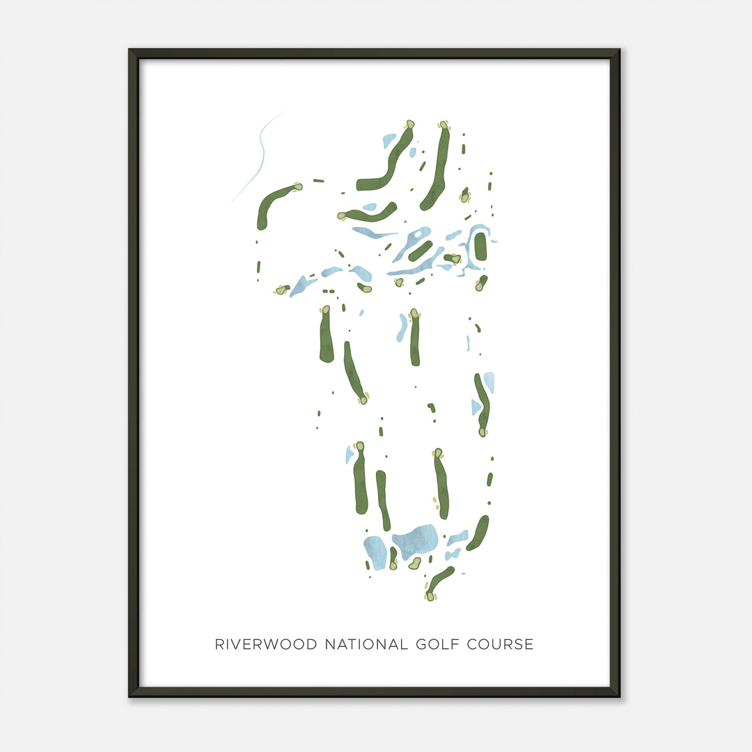 Print of Riverwood National Golf Course Modern Map