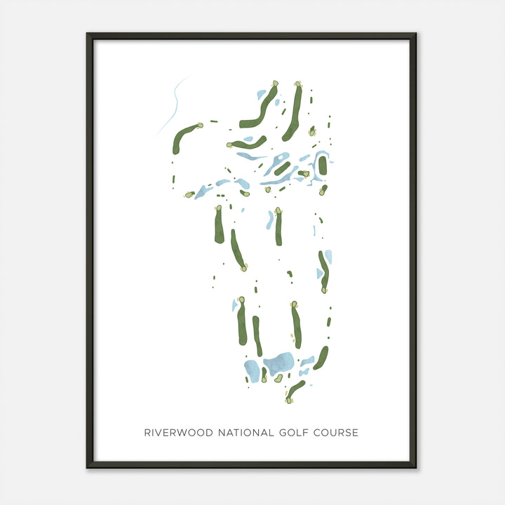 Print of Riverwood National Golf Course Modern Map