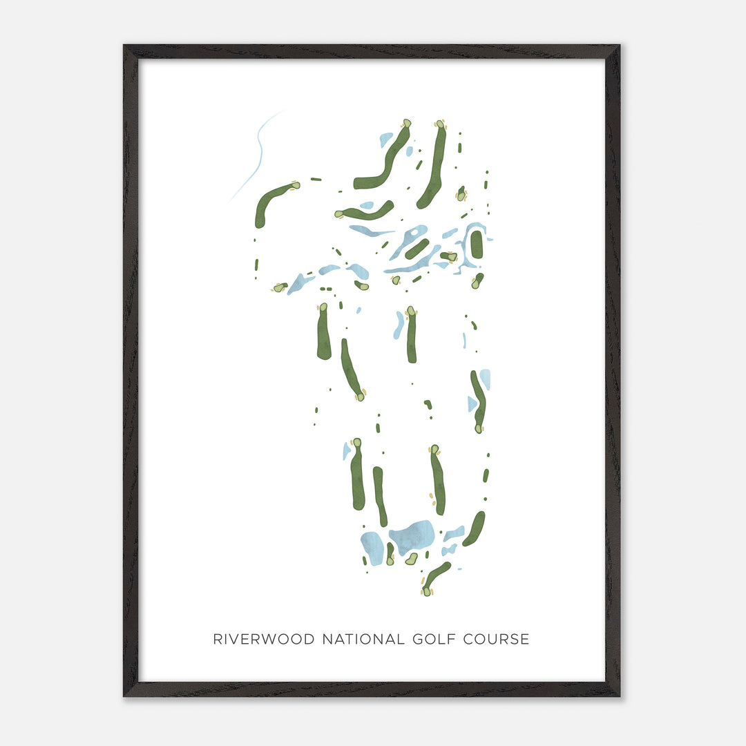 Print of Riverwood National Golf Course Modern Map
