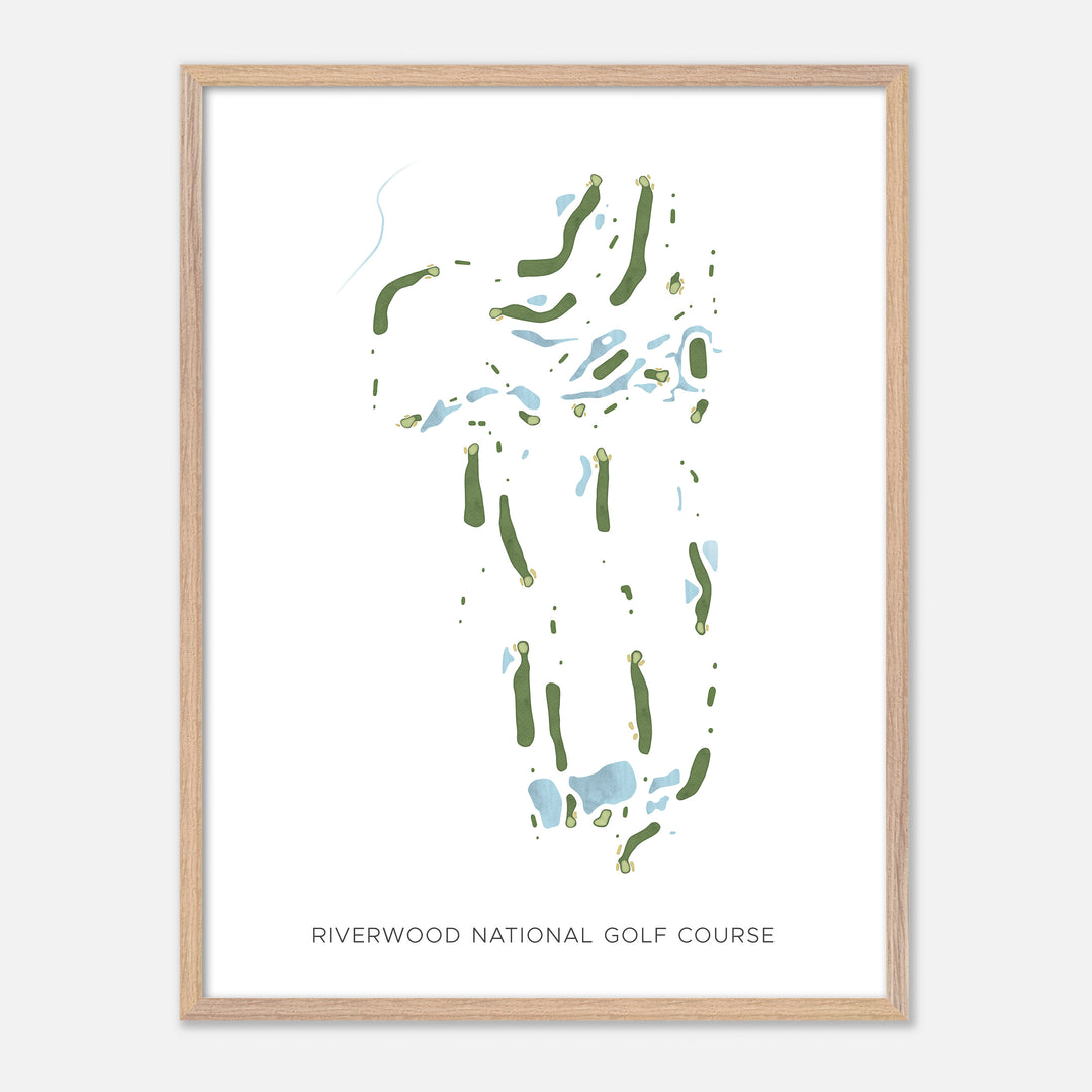 Print of Riverwood National Golf Course Modern Map