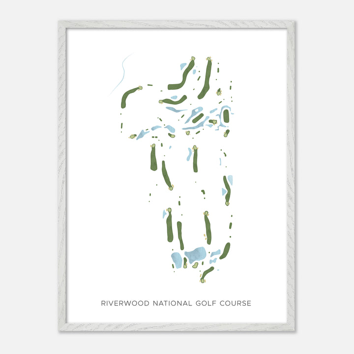 Print of Riverwood National Golf Course Modern Map
