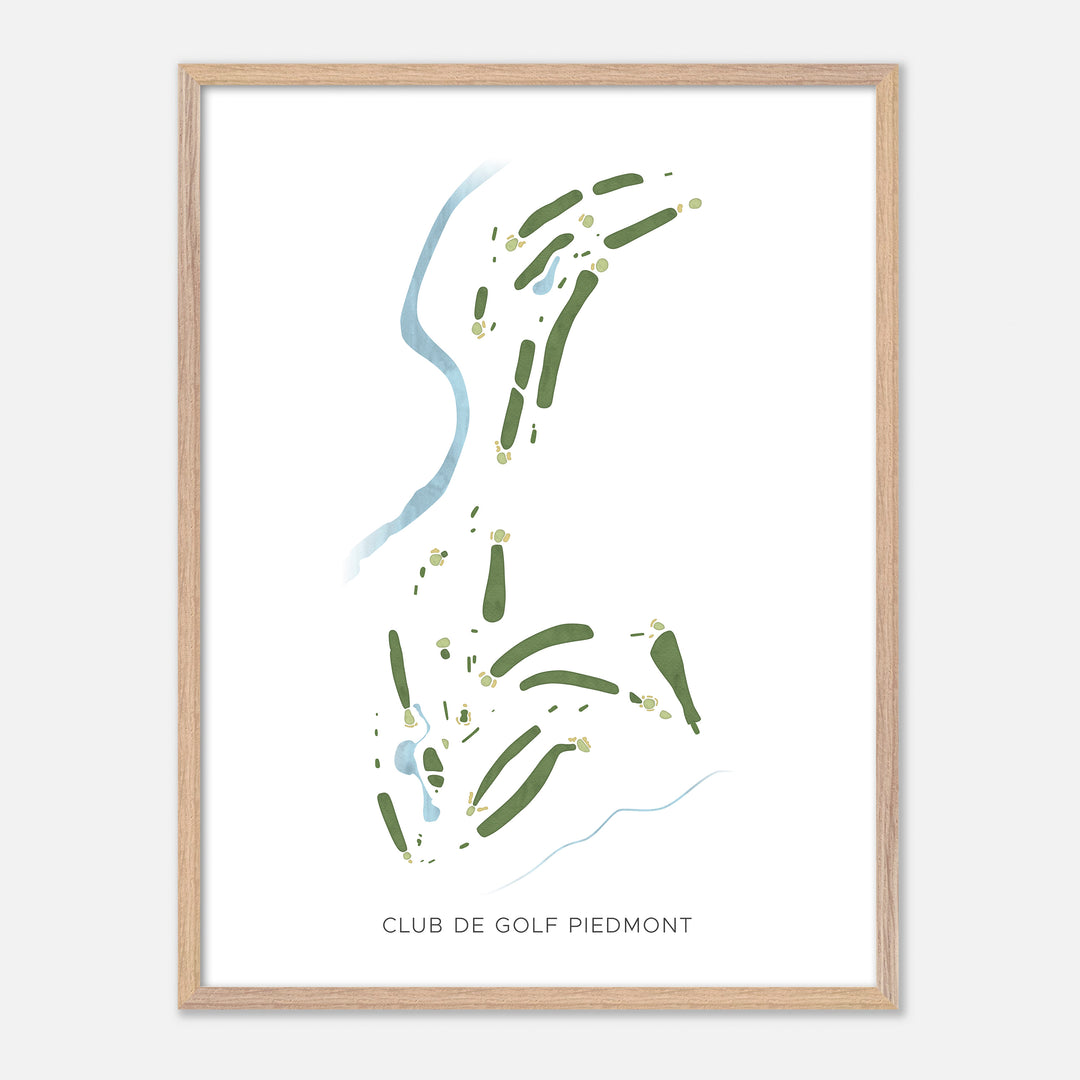 Print of Club de Golf Piedmont Modern Map