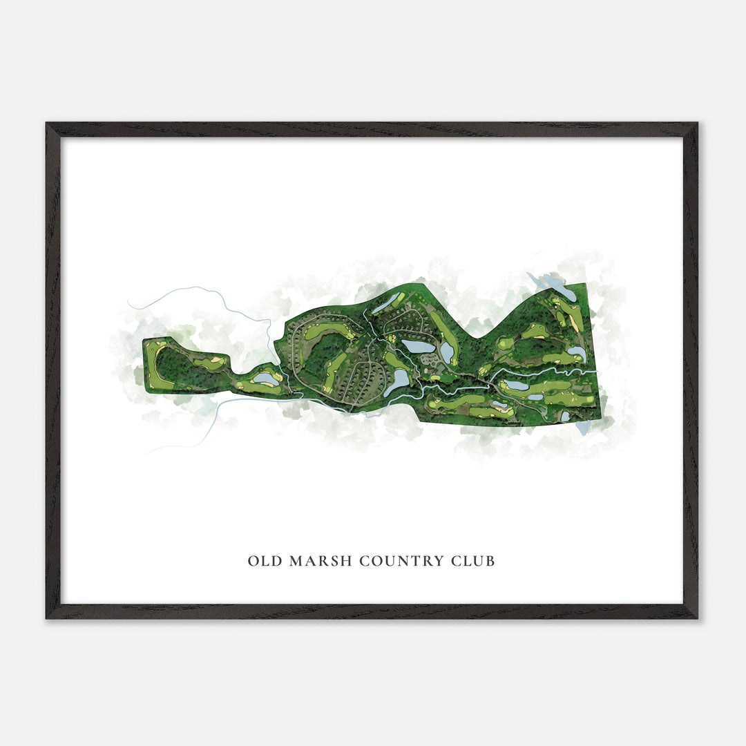 Print of Old Marsh Country Club Classic Map